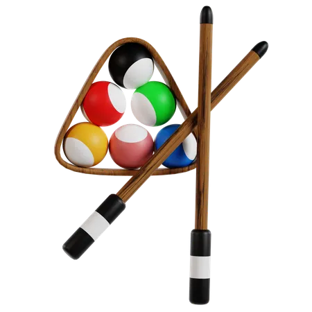 Billiard Balls Triangle Rack  3D Icon