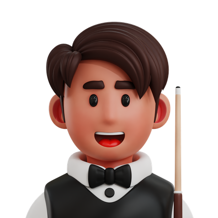 Billiard Player  3D Icon