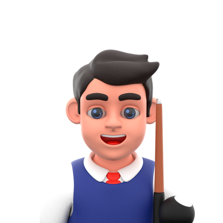 Billiard Player  3D Icon