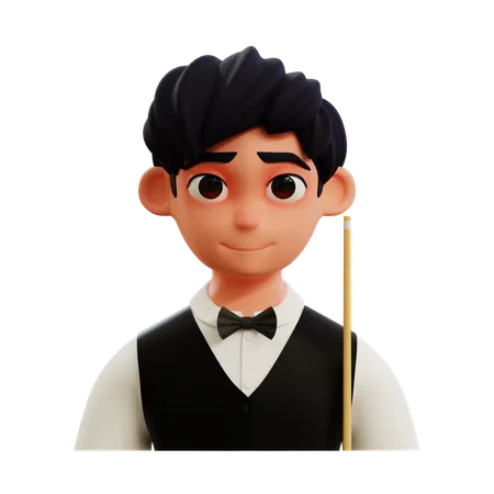 Billiards Player  3D Icon