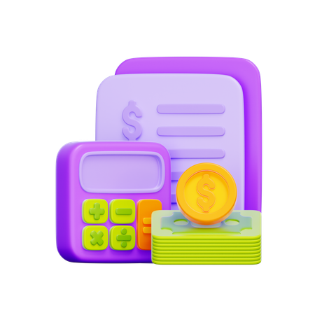 Billing Calculation  3D Icon