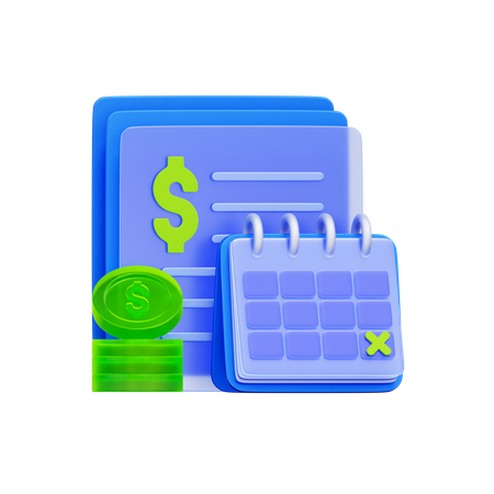 Billing Due Date  3D Icon