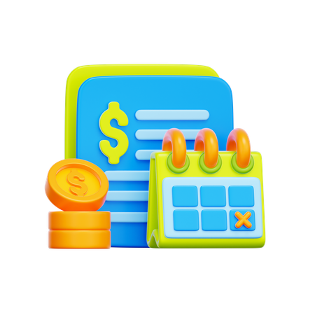 Billing Due Date  3D Icon