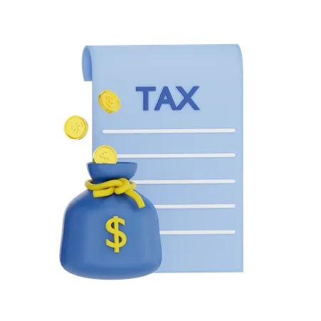 Billing Tax  3D Icon