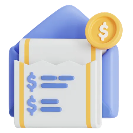 Invoice And Bills 3D Icon