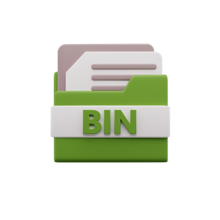 Bin File  3D Icon