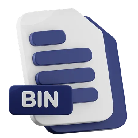 BIN File  3D Icon