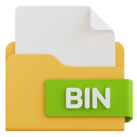 Bin File  3D Icon