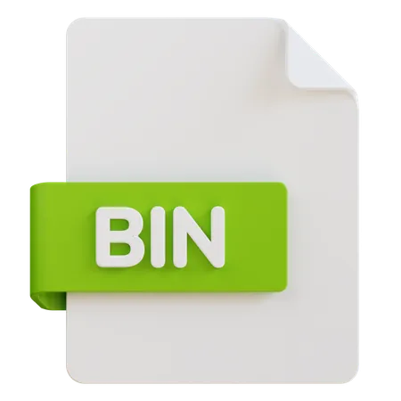 Bin File  3D Icon