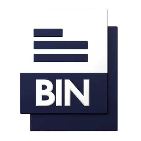 BIN File  3D Icon