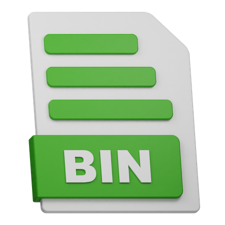 BIN File  3D Icon