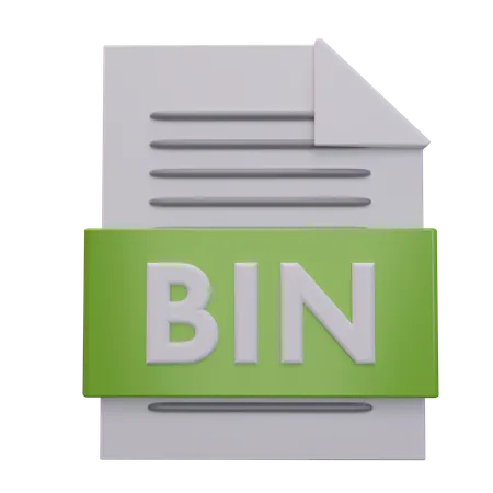 Bin File  3D Icon