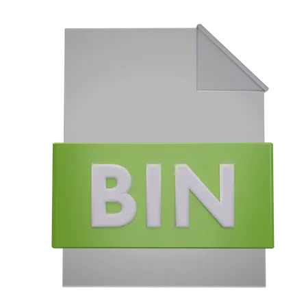 Bin File  3D Icon