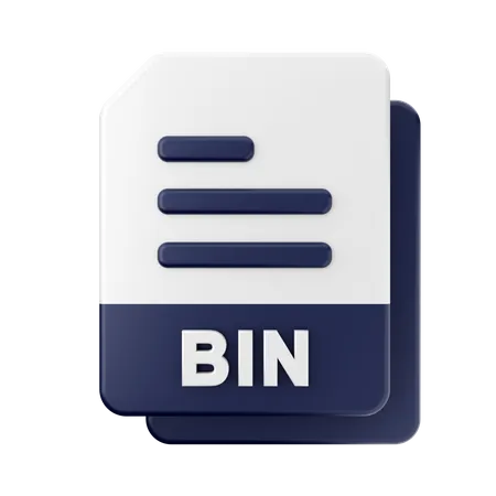 BIN File  3D Icon