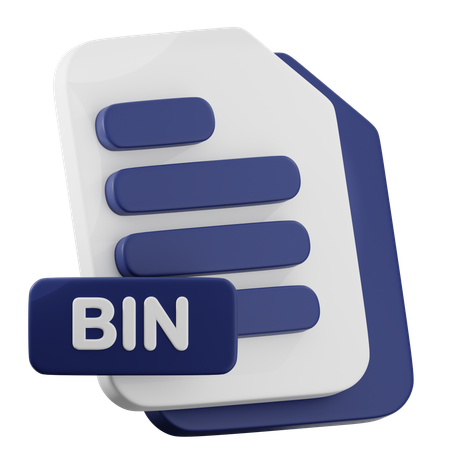BIN File  3D Icon