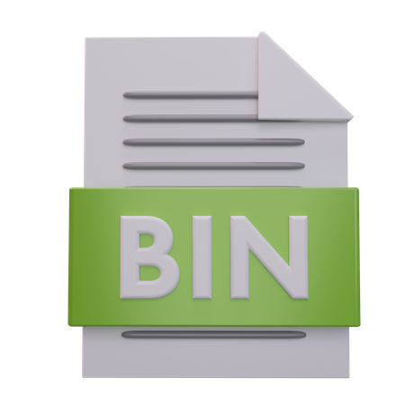 Bin File  3D Icon