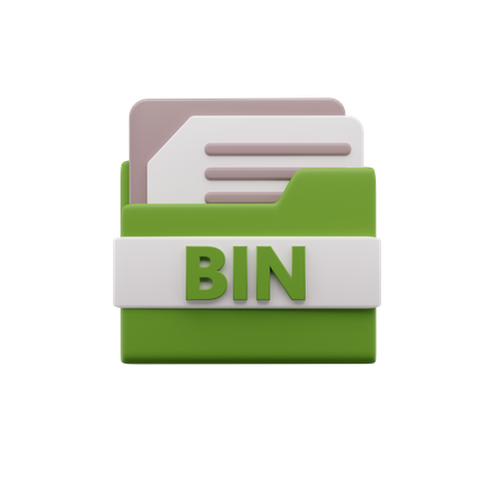 Bin File  3D Icon