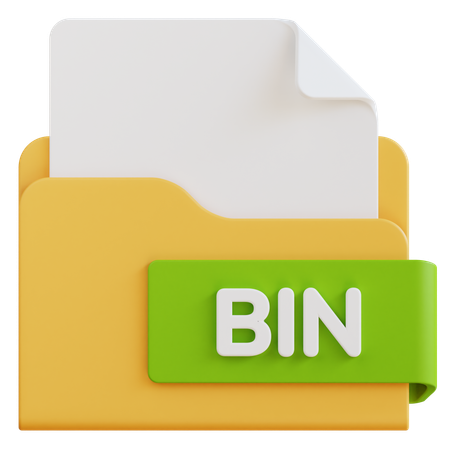 Bin File  3D Icon
