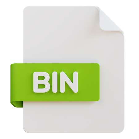 Bin File  3D Icon