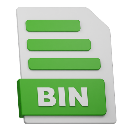 BIN File  3D Icon