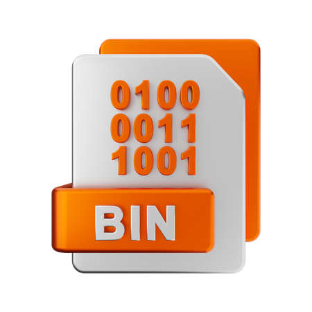 BIN File  3D Illustration