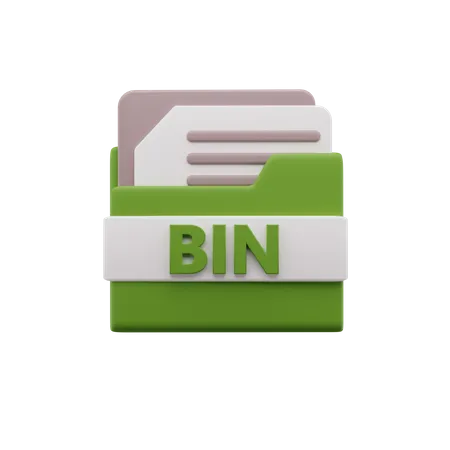 Bin File  3D Icon