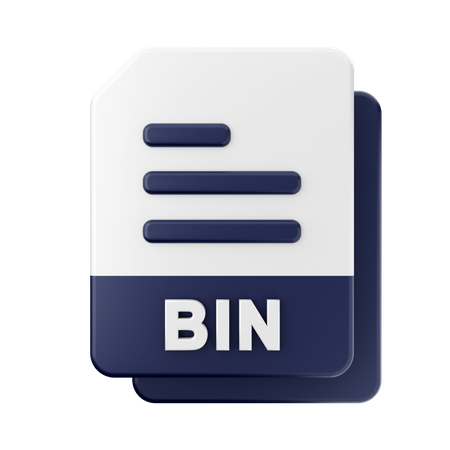 BIN File  3D Icon