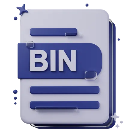 BIN File  3D Icon