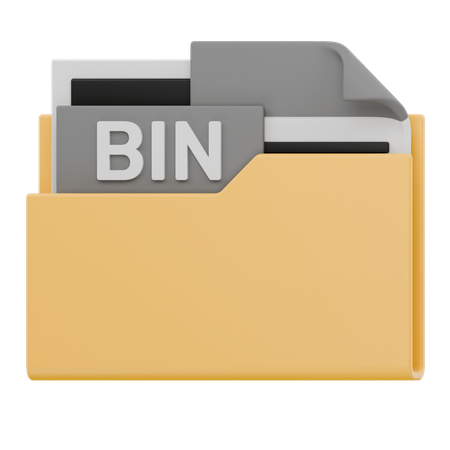 Bin File Folder  3D Icon