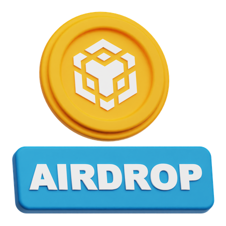 Binance Airdrop  3D Icon