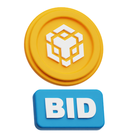 Binance Bid  3D Icon