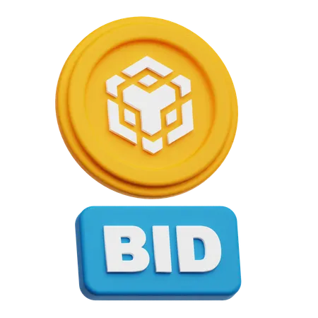 Binance Bid  3D Icon
