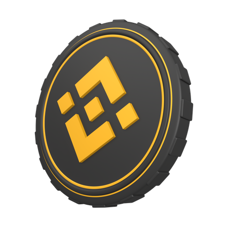 Binance BNB Coin  3D Illustration