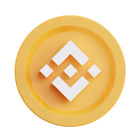 Binance bnb cryptocurrency  3D Illustration