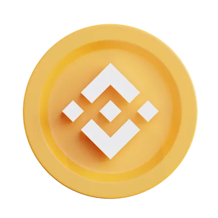 Binance bnb cryptocurrency  3D Illustration