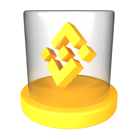 Binance BNB Kryptomünze  3D Icon
