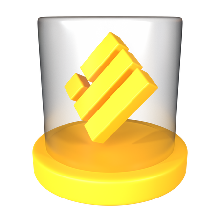 Binance BUSD Kryptomünze  3D Icon