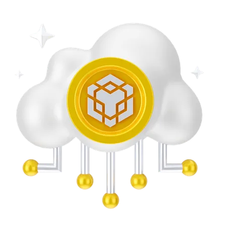 Réseau cloud binance  3D Icon