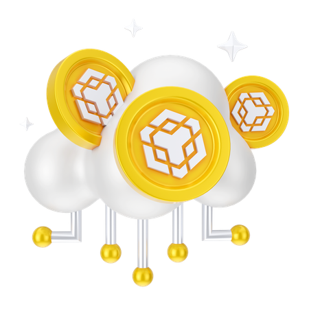 Réseau cloud binance  3D Icon