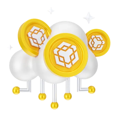 Réseau cloud binance  3D Icon