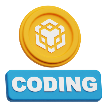 바이낸스 코딩  3D Icon