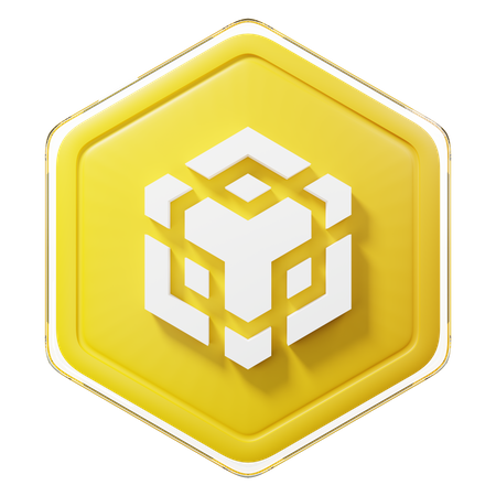 Binance Coin (BNB) Badge  3D Icon