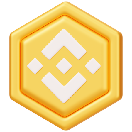 Binance Coin (BNB) Badge  3D Icon