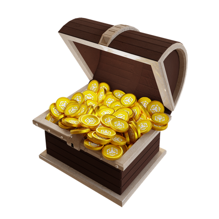 Binance Coin (BNB) Treasure Chest  3D Icon