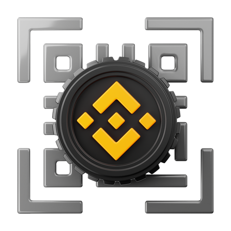 Binance Coin Qr Code  3D Icon