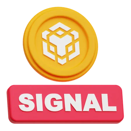 Binance Coin signal  3D Icon