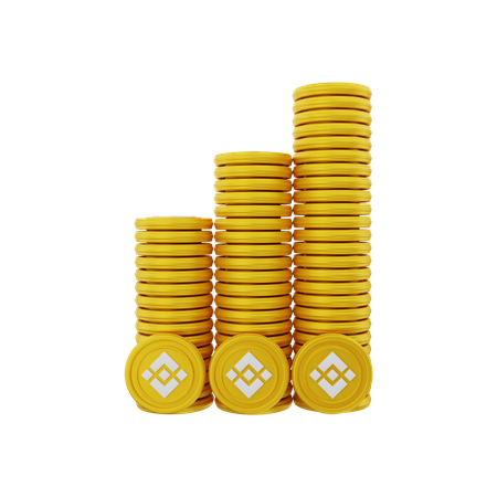 Binance Coin Stack 3D Illustration