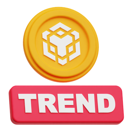 Binance Coin trend  3D Icon