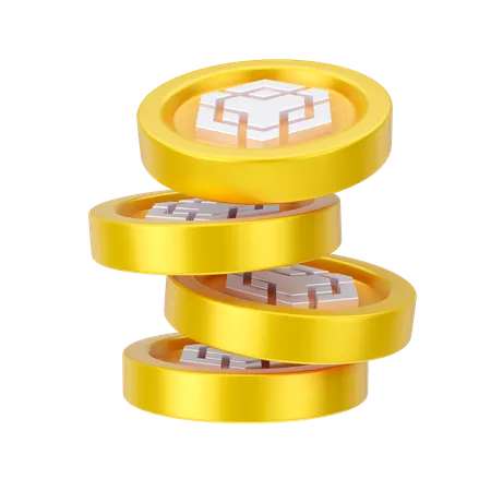 Binance Coins  3D Icon