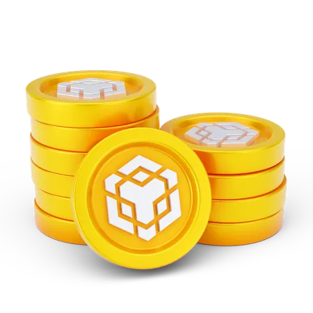 Binance Coins  3D Icon